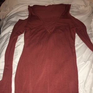 Burgundy dress